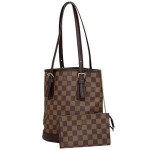 Louis Vuitton Mare Handbag Bucket Shoulder Bag Tote Damier Brown
